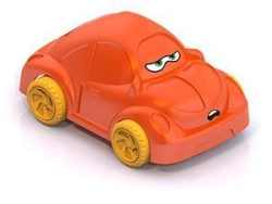 Cartoon Design Orange "Glazastiki" Car