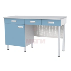 Laboratory Workbench with Cabinet, Door, Shelf, and Drawer - SL-05-MSK (SL-05-203)