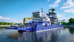 Non-Self-Propelled Diesel Dredger for Material Extraction with Sorting System C480M2rD/NF