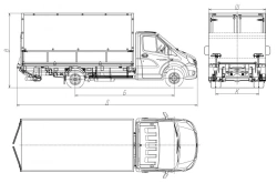Curtain-side cargo truck 3008GM-1 and 3008GM-2 based on GAZ vehicles