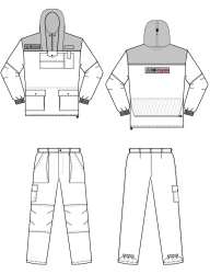 Men's Protective Suit with Jacket, Pants, and Mosquito Netting
