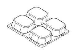 LED Light Fixture Lens AMT-NV-50x50-5050(4)-30
