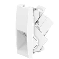 Caduceus Aling Mode RJ12 6P6C Cat.3 Hidden Installation Socket - 1m, White, Art. 6631.0