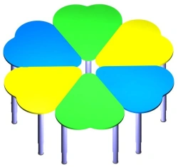 Children's Play Table "Daisy" with Legs, Model 14113
