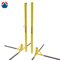 Aluminum Beach Volleyball Posts 100x120 with Hidden Tension Mechanism