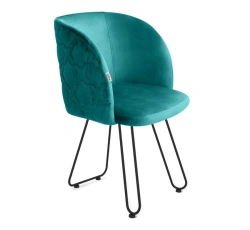 Reliable Metal Frame Chair with Soft Microvelvet Upholstery SHT-ST33-1/S106