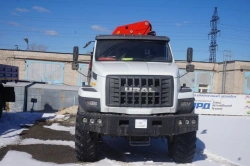 Special Container Transport Vehicle with Crane, Model 5849H2, URAL 5557-18