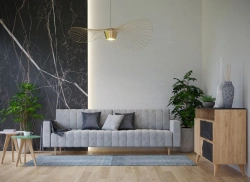 Hugo Three-Seater Straight Sofa D.101.l.3.Gyp Gray