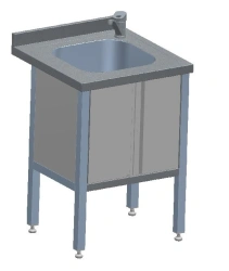 Closed Sink Table for Commercial Dishwashing