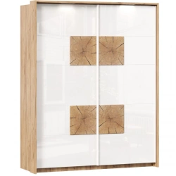 Two-Door Sliding Wardrobe (Golden Oak/White) - Fiji LD.659100.000