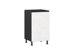 Kitchen Cabinet Front 500mm (White Gloss/Black) - Sherwood LD.281630.000
