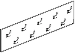 TV-AWSH-2.19.01 Clothes Hanger Made of 16mm MDF with PVC Edging