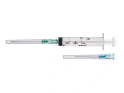 Sterile Single-Use Three-Component Luer Injection Syringe 2ml with Two Needles