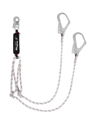 Adjustable Double Rope Lanyard with Shock Absorber "aB22p", Art. VNT aB22p