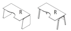 Ergonomic Office Desk Furniture Set "Line