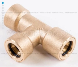 Brass T-Fitting for 6mm Polyamide Tubing with Three Outlets 467.T.6-6-6.128.B