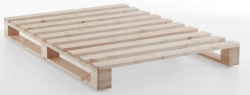 PIERA Compact Wooden Bed 140x200 cm, Unfinished