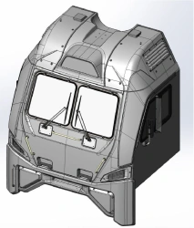 Cab casing of electric locomotive 2(3)(4)ES5K NPP 069.0000.000.866-3