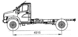 2-Axle Chassis for All-Terrain Truck, C41A33 (YAMZ EURO-3 Diesel Engine, EBDU MD22)