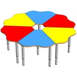 Adjustable Wooden Children's Table "Daisy" Model StTsV