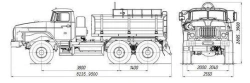 Food Liquid Transport Tank Truck AЦВ 4680K3-20 on URAL 5557 Chassis