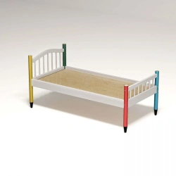 Eco-Friendly Children's Bed "Pencil", Model 10005