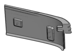 Right Rear Wing S.21Р-10.20.120-001 for Tram Carriage