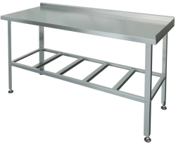 Food Processing Table with Two Edges, Rack Shelf SRP-2p-0.6/0.95