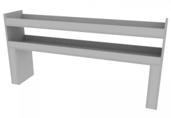 Double-Sided Shelf Unit 1300x250x650mm