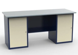 Two-Column Workbench with Galvanized Top, Model SV-2T.01.01.19.CO