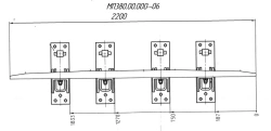 SP850 Profile Counter Rail with Full Set of Pads and Fasteners Model R65 m 2/9 pr. 1684 (MP 380.00.000-06)