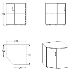 Storage Cabinet for Documents and Office Supplies, Series 432.077