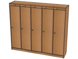 5-Section Wardrobe for Clothing Storage - Model ШД21