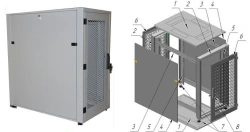 Floor-mounted Telecommunications Cabinet 20U 600x1040x1000mm
