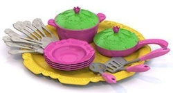 Magic Housewife Kitchen Set - 23-Piece Playware with Tray