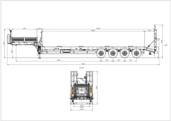 Semi-Trailer 98132B for Heavy Loads and Containers