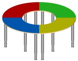 Adjustable Leg Table "Ring" for Playroom Activities, Model 24946