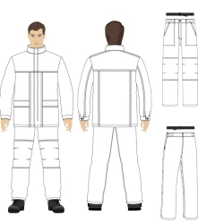 Men's Protective Suit for High Temperatures and Industrial Hazards