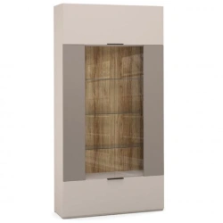 Modular Furniture Section "SOHO" HB9-02.DS/DV, 2-Door Glass (Moka)