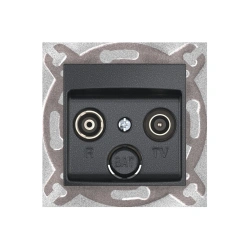 CADUCEUS ALING PRESTIGE TV/FM Antenna Socket, Graphite, Art. 6012Z.2