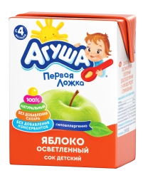 Apple Juice with Pulp Reconstituted "Agusha", 0.2L