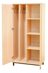 Inventory Storage Cabinet with 3 Shelves and Hooks