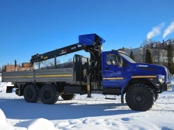 Multi-functional Truck with Hydraulic Crane MKMA on Ural 4320 Base U0K06G-LA