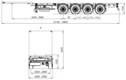 Four-Axle Container Transport Semi-Trailer 12 Ton Capacity AM9460-33S