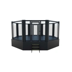 Octagonal Cage for Mixed Martial Arts on Platform