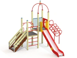 Children's Play Complex with Two Towers and Slide, Model DIC 1.226