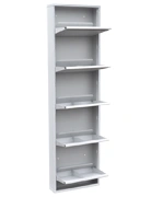 Shoe Storage Cabinet with Folding Shelves - Gray