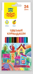 Multi-Pulti Colored Pencils "Incredible Adventures", 24 Colors, Pre-Sharpened, Cardboard, Euro-Hook