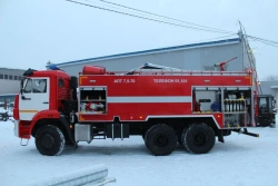 Fire Foam Extinguishing Vehicle APT 7.5-40 (65111) Type 4344-D1 Modification 4344BL on KAMAZ 65111-50 Chassis