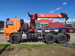 Semi-Trailer Truck with Crane IT Model 5408A2-10 on KAMAZ-43118 Chassis